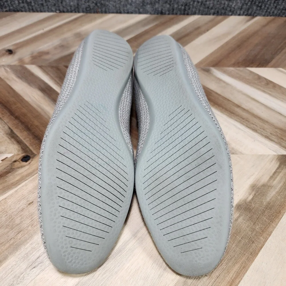 Allbirds Tree Breezers Womens Size 9 Mist Gray Knit Ballet Flats Shoes